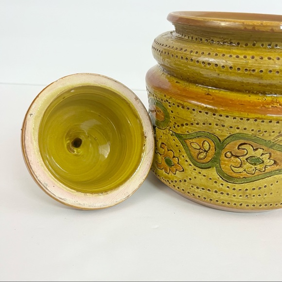 MCM Italian Rosenthal Netter Pottery Lidded Pottery Jar Signed And Numbered - Picture 7 of 16